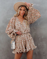Constantina Floral Pleated Romper - FINAL SALE ENDL-001